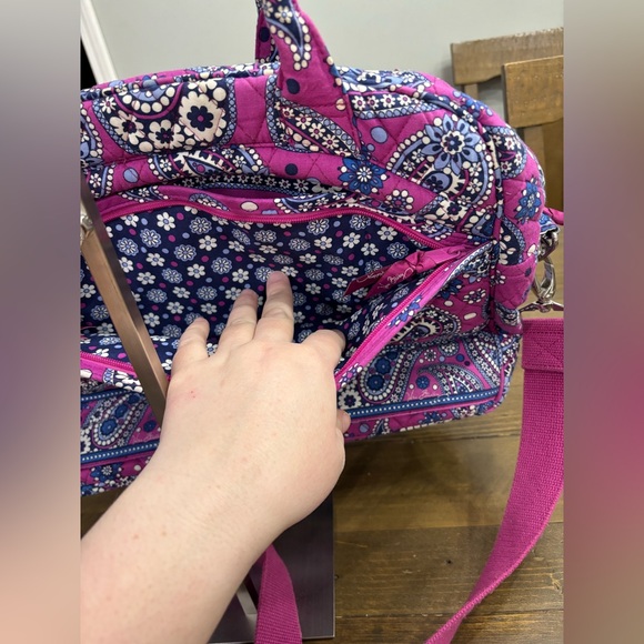 Vera Bradley Weekender Travel Bag in “Boysenberry” Purple and Blue Paisley - Picture 4 of 14